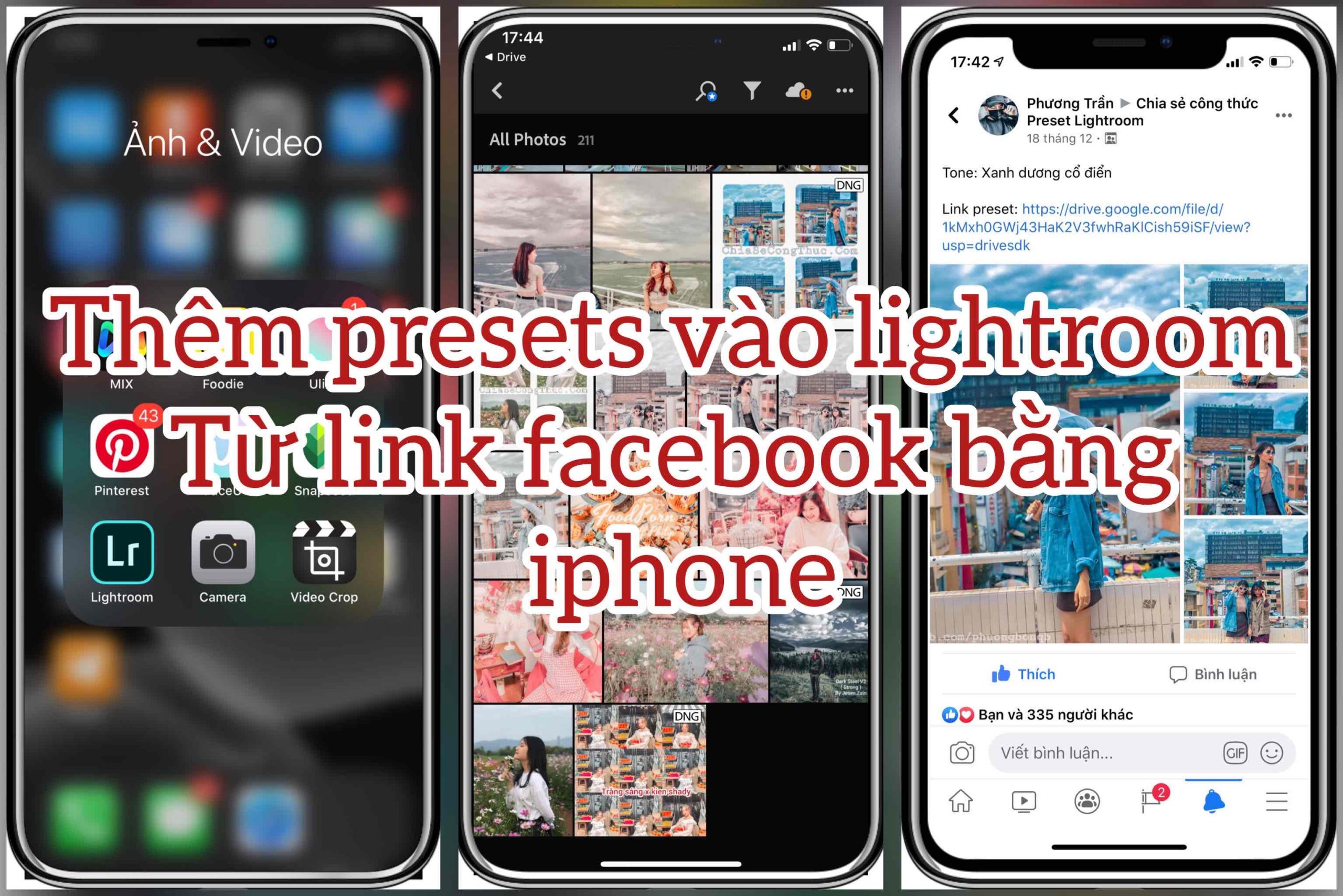 Hướng dẫn Tải Presets từ link Facebook bằng Iphone